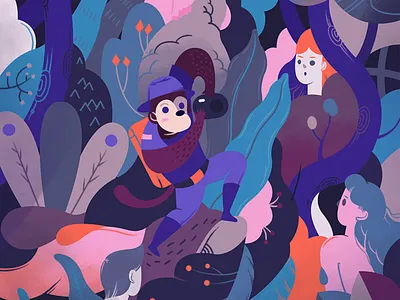 The Visitor artwork colors illustration illustration art jayekang visual design