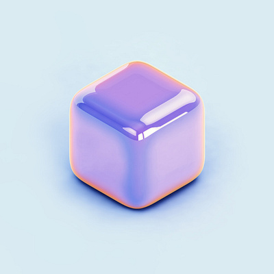 Single Cube design illustration ui