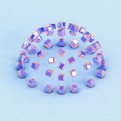 CubesDome design illustration ui