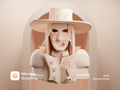 Clay Gunslinger 3d 3d art blender blender3d blood character character design characterdesign characters diorama gaming illustration isometric isometric design isometric illustration low poly video game video game art video games