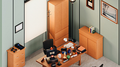Michael Scott’s Office design illustration ui web