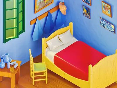 Van Gogh’s Bedroom In Arles design illustration ui vector web