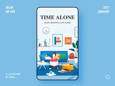 Enjoy the beauty life illustration