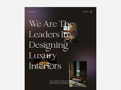 Interior Design Studio agency app clean daily ui design interior design landing landing page landing page design luxury design minimal premium premium design studio ui ui design uiux ux ux design website