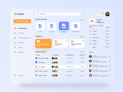 Cloud File Sharing app app design graphic design minimal ui ux web website