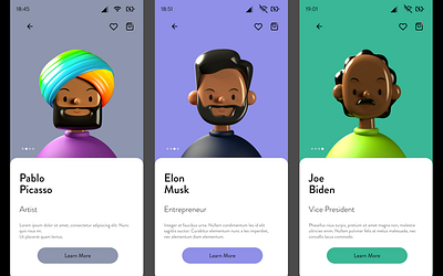 Famous People design illustration ui