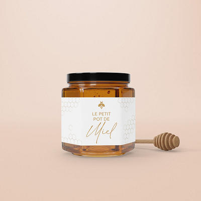 Honey packaging branding design illustration logo typography vector