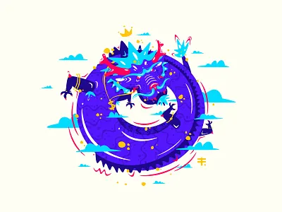 DRAGON adobe illustrator characterdesign dragon illustration vector vector drawing