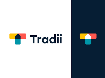 Tradii - Logo Concept 1 brand brand identity branding chat bubbles colors connection construction home identity letter t logo logodesign logomark mark negativespace project management saas software symbol t