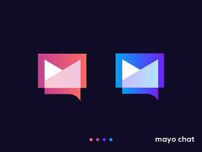 mayo chat logo color exploration abstract brand identity branding chat icon colorful comunication conversion logo logo agency logo mark message app messages modern app modern app icon modern logo morden talk tech logo technology vector