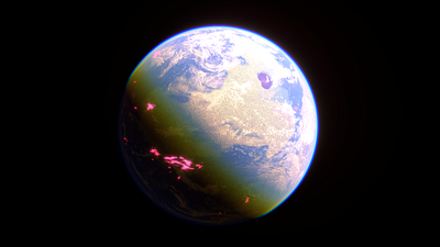 Alien Worlds - Super-Earth 3d 3d design c4d cinema 4d design earth planets redshift3d sci fi science space spacelaser