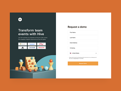 Hive — Signup hive saas signup tech together ui uidesign web web design