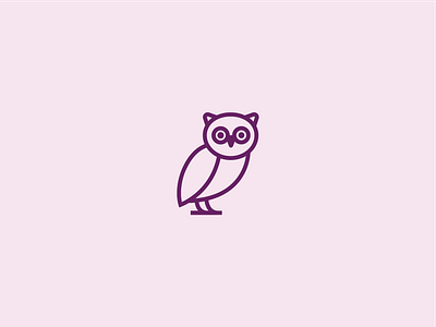 owl animal animallogo flat logo logodesign owl stroke