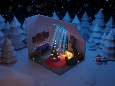Christmas 2020 blender blender3d blender3dart christmas design diorama illustration isometric isometric design isometric illustration isometricart jinglebell lighting lowpoly lowpoly3d lowpolyart snowman tutorial