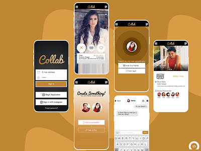 Collab Dating App Design dating logo datingapp logo logodesign mobile app mobile app design mobile ui mobileappdesign mobiledesign uiux uiuxdesign