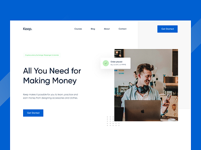 Keep - Homepage 2021 2021 trend bitcoin blog blue business crypto cryptocurrency economy eth ethereum exchange font grey order photoshop popular price typography whie