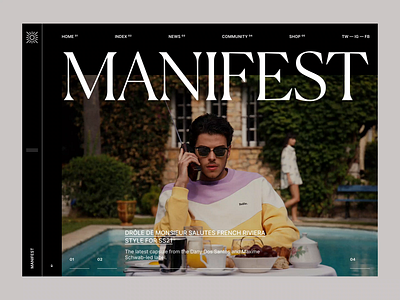 MANIFEST: A fashion, culture and travel online magazine art direction blog clean ecommerce editorial experimental fashion landing magazine minimal online online shop shop typography ui