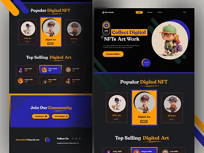 NFT Marketplace Website design interface product service startup ui ux web website