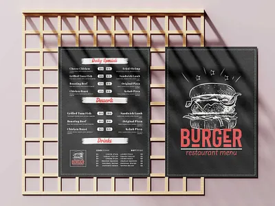Red Burger Cafe Menu Design Template download mockup mockup mockups psd
