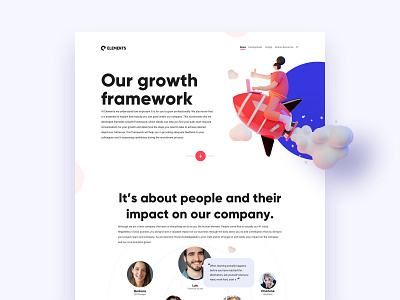 Landingpage Growth framework clean design landingpage minimal sketch ui ux web webflow website