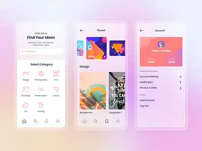 Reference Finder App app clean design exploration find idea ios mobile reference simple uidesign uidesigns uxdesign
