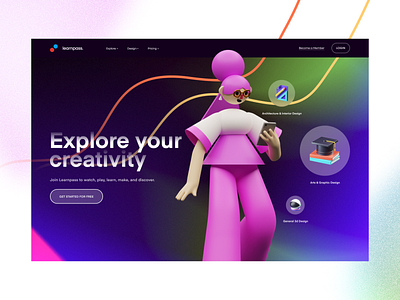 Learnpass Website 2021 design 2021 trend creative design education education website gradient learning management system learning platform typography ui uiux