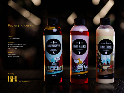 Package design car care detailing ishu label packaging packaging design shampoo