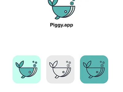 piggy app brand brilliant design graphic icon illustration logo ui ux