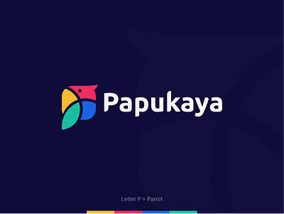 papukaya 1st proposal animal animal logo bird bird logo brand brand design branding colorful funny game game art game logo gaming logo logo design parrot parrot logo simple social