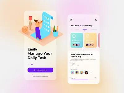 Task Manager android app app application exploration interface ios app mobile app mobile ui task task app task list task management task manager ui ui design ux design