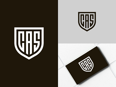 CAS - Initial Shield Logo brand design branding cas logo cas monogram initial initial logo initial shield logo it logo logo logo design logotype monline monogram protection safe safety security logo shield logo strong