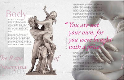 Body/Temple Prosperina collage digital collage graphic design layout typography