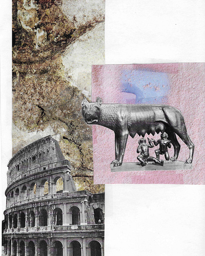 La Lupa Capitolina collage digital collage graphic design
