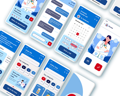 Mobile app 2 app app design branding design doctor doctor app figma flat hospital app logo medical medicine minimal ui ui ux ui design uidesign uiux web