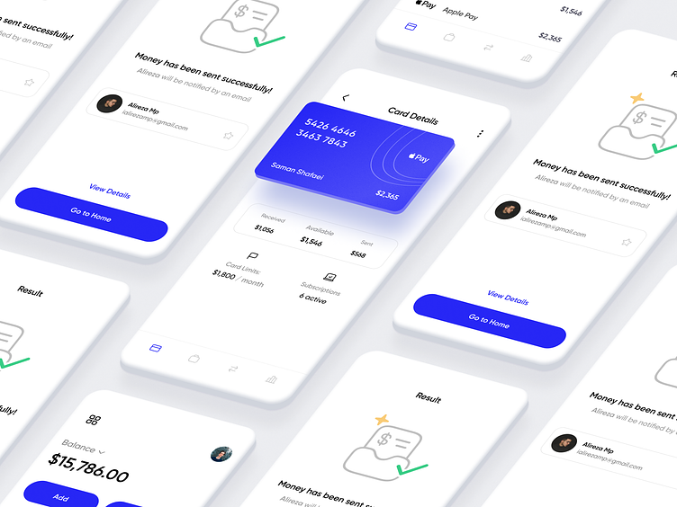 Finance Mobile App Concept in Light Mode