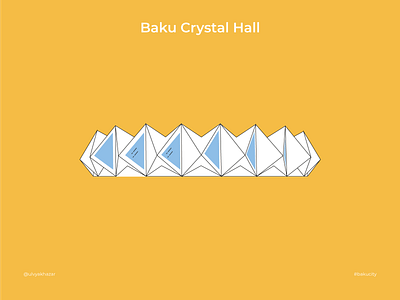 Baku Crystal Hall | Landmark architect architecture azerbaijan baku city design illustration illustrator landmark landscape minimal vector