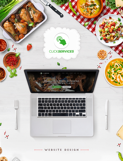 Click Services Food Website branding food food and drink free muhammadshafiq psd responsive service website