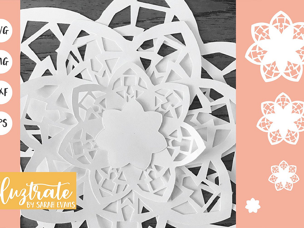 3d Paper Flower Template SVG Cut by Sarah Evans on Dribbble