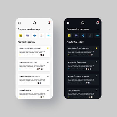 Github Social App github mobile apps social app ui ux uidesign