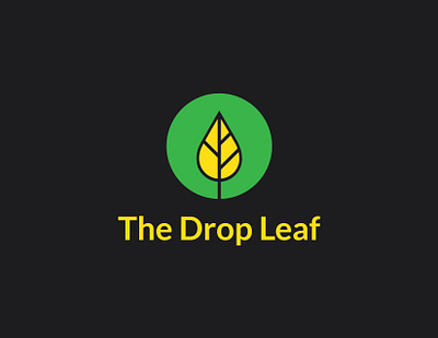 The Drop Leaf abstract app logo art brand identity branding design flat graphic design illustrator leaf logo logodesign minimal monogram nature nature logo tree logo ui ux wordmark