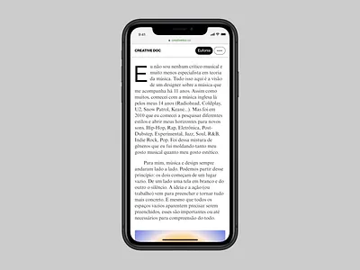 Creative Doc – New identity (mobile website) branding design digital digital design editorial graphic design haas grotesk typography visual design web