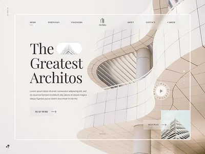 Archito: Home hero architect architecture best dribbble shots branding classic clean design header hero image imagery landing landing page minimal modern ui ui design ux ux design visual design