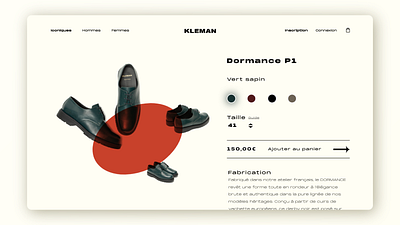 Fiche produit // Kleman branding drmartens ecommerce kleman product page shoes shoes design ui design ux webdesign