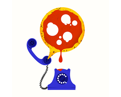 Pizza Call delivery food food illustration phone phonecall pizza