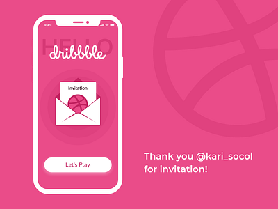 Hello Dribbble! design dribbble hellodribbble illustration minimal vector