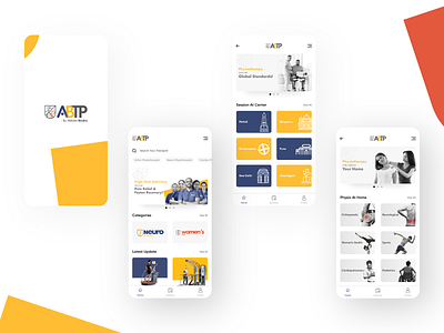 Physiotherapy Consultation App UI app consultation design flat minimal mobile mobile app mobile ui physiotherapy product product design typography ui uidesign uiux uxdesign vector