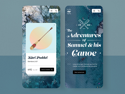 #63 Canoe Adventures Details 🛶 | 99+ Days in the Lab adventure canoe card carousel icon logo menu mobile ocean pattern slider texture tile water