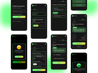 QuikMoni App app invest loan app loan calculator mobile app money ui user interface design ux