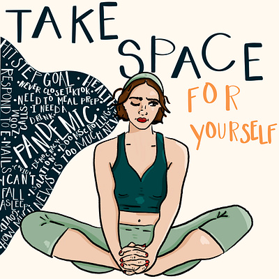 Take Space For Yourself character design design digital art digital illustration digitalart flat illustration illustration art procreate