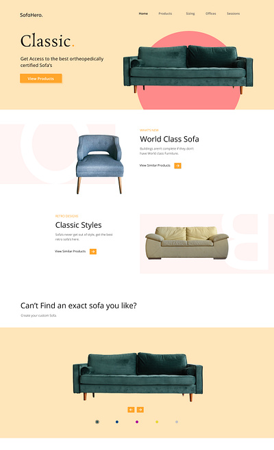 Sofa Hero design ui